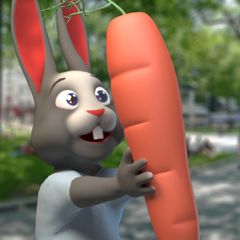 Rabbit and carrot augemented reality